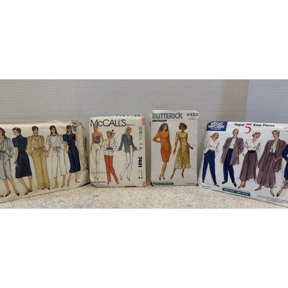 Vintage 80s-90s Sewing Pattern Lot of 24 Vogue McCall’s Butterick Simplicity